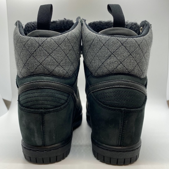 Nike Sky Dunk Black and Grey Wedge Boots 7.5 - Picture 3 of 7